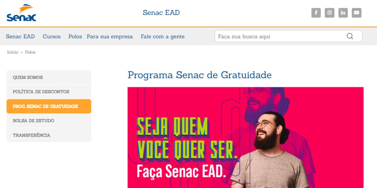 Senac Ead inscricao