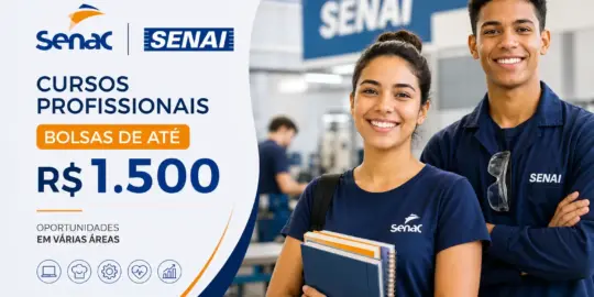 Jovens felizes em ambiente industrial com cursos profissionais Senac Senai