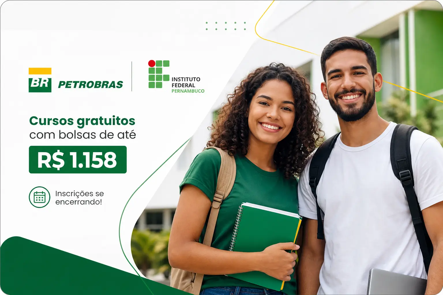 Jovens estudantes brasileiros com bolsa de estudo 2026