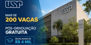 Prédio da USP oferecendo cursos de pós-graduação gratuitos