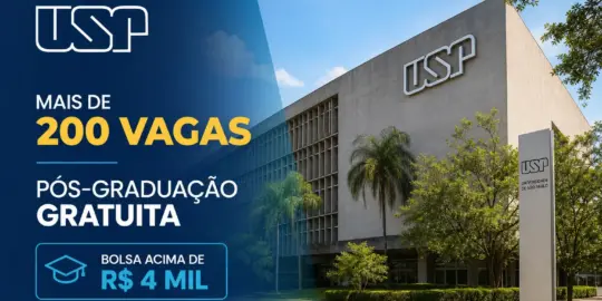 Prédio da USP oferecendo cursos de pós-graduação gratuitos