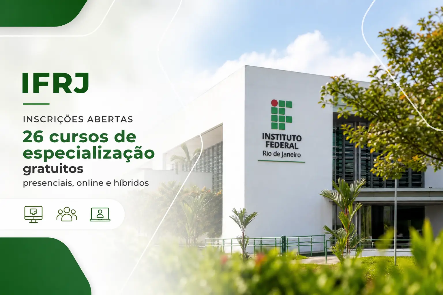 Instituto Federal RJ com cursos gratuitos em 2026