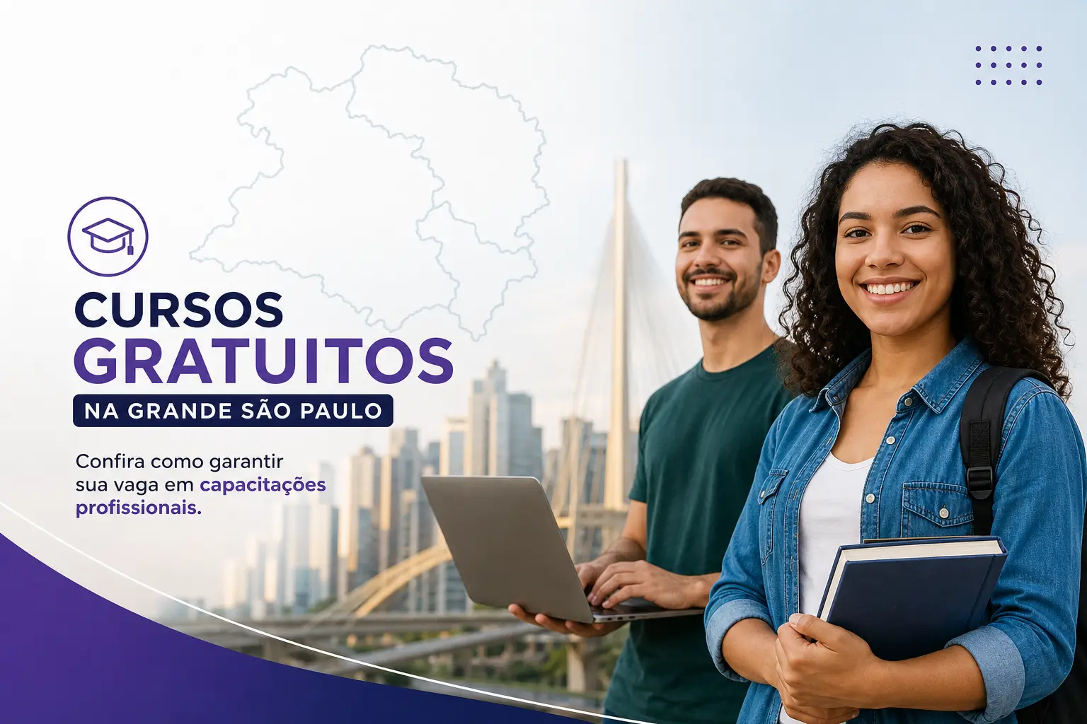 Jovens adultos em São Paulo promovendo cursos grátis em 2026