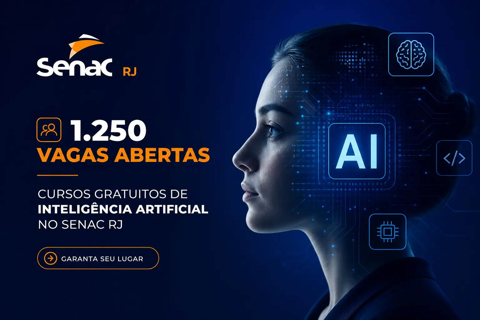 Senac RJ: 1.250 vagas para cursos gratuitos de IA em 2026