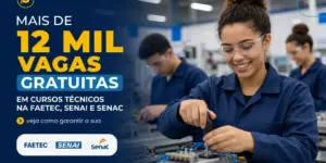 Jovem mulher ajustando equipamentos em aula técnica
