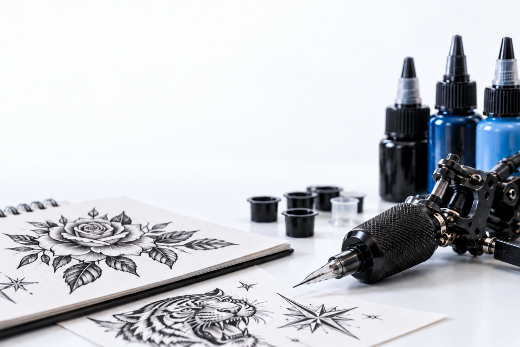 Estúdio de Tatuagem em Tons Frios