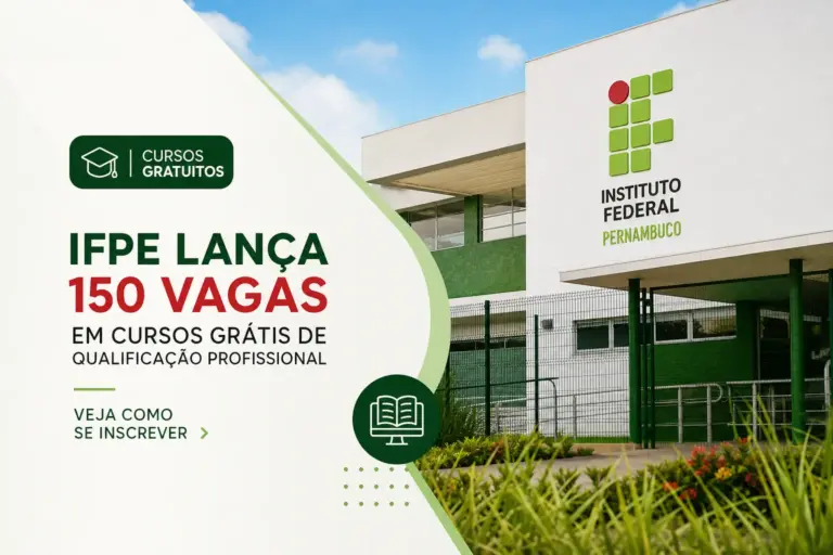 Prédio do Instituto Federal Pernambuco, cursos gratuitos 2026